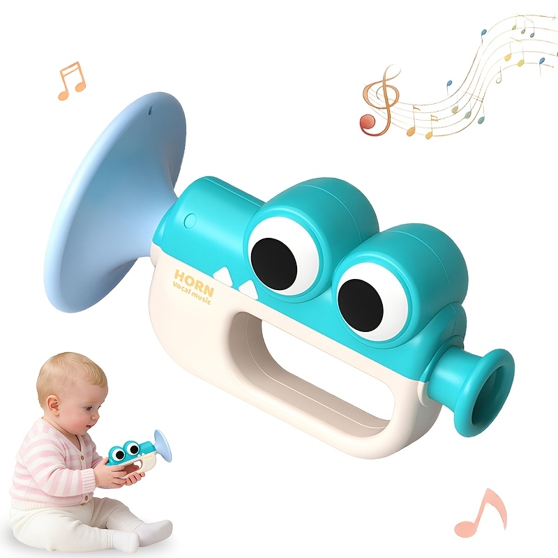 Cute Dinosaur Horn Grip Toy, Exercises Baby' Training While Lung Capacity Improvement, Multi-functional Design For Toys
