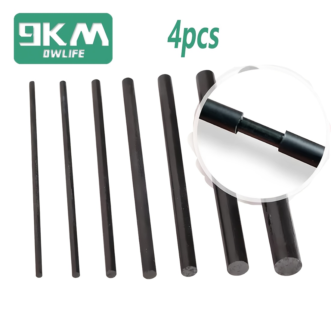 TEMU Kit di in fibra di carbonio 9Km per riparazione canne da pesca ad resistenza 1Mm~10Mm 10Cm per riparazione canne da pesca