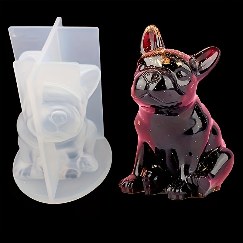 

versatile" 3d French Bulldog Silicone Mold For Candles, Resin & Soap - Perfect For Diy Crafts And Home Decor