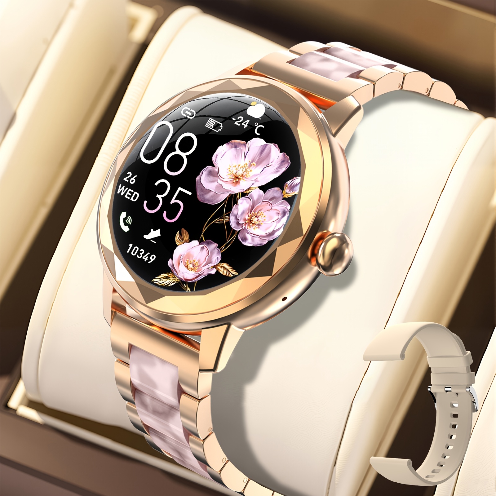 Image of Fashion Smartwatch - Designed For Women With Wireless Call And Message Alerts, Weather Push, Women's Features, Calorie , Multiple Sports , Ideal Gift For Birthdays And Holidays!