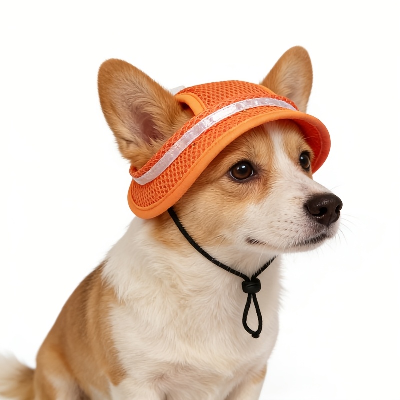 1pc Pet Sun Hat Spring Summer Uv-Protective Dog Cat Hat Cute Candy Color Bowknot Pets Outdoor Breathable Mesh Porous Outdoor Protection Cap