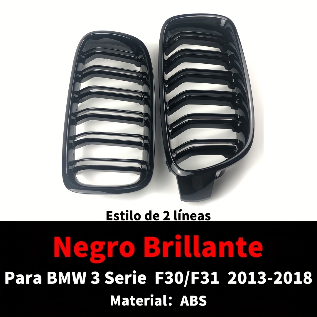 Insertos de rejilla automotriz para BMW Serie 3 2013-2018 F30 F31 318i 320i  328i 330i 335i 340i 8 parrillas, accesorios para parrilla delantera, color