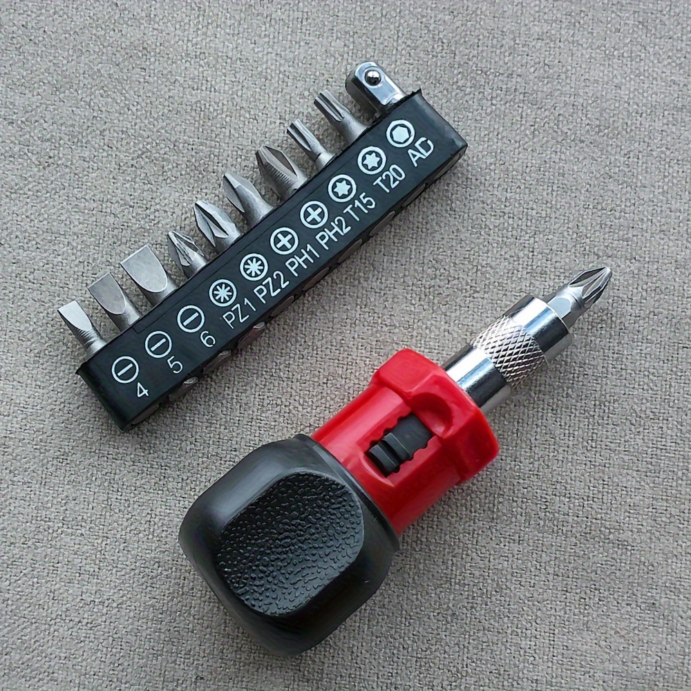 mini multifunction ratchet screwdriver set reversible   steel driver with bit assortment no battery required durable mixed color hand tool kit for household use Product details 2