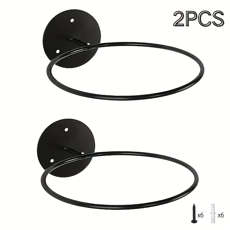 TEMU 2pcs Wall-mounted Basketball Racks | Sports Ball Display Stand -iron Construction, Suitable For Football/volleyball/basketball, , For Home Gym,