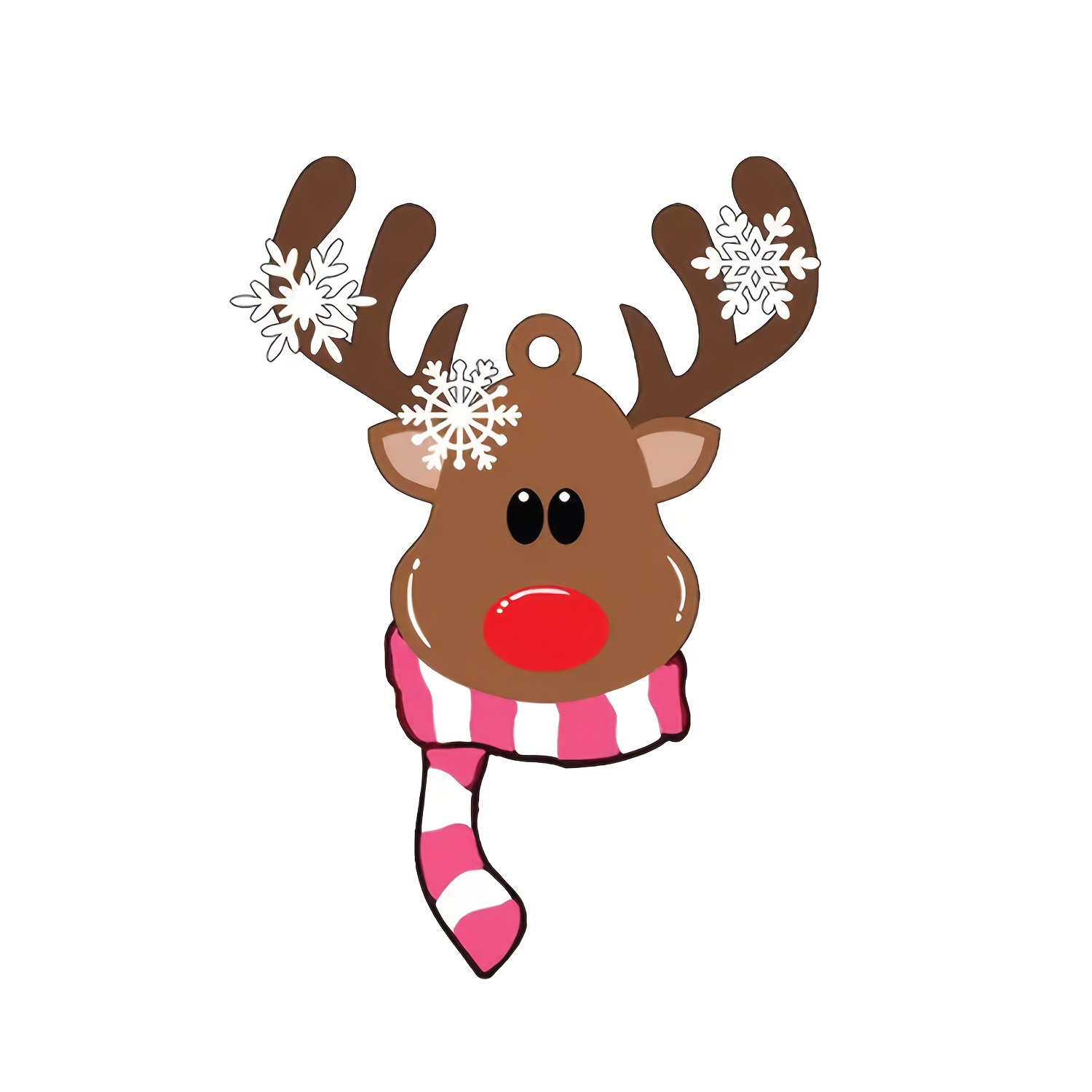 TEMU 1pc Ized Name/message Reindeer Wooden Pendant - Text//number, Wood Christmas Ornament Suitable For Tree Decor, Backpack, Reindeer-themed Gift
