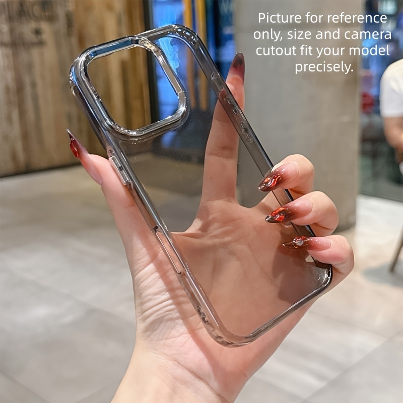 TEMU Phone Case: Caseyfuny, Suitable 600 Lite 5g Models, Translucent Or Transparent Black Phone Case, Electroplated Lens Frame And Electroplated