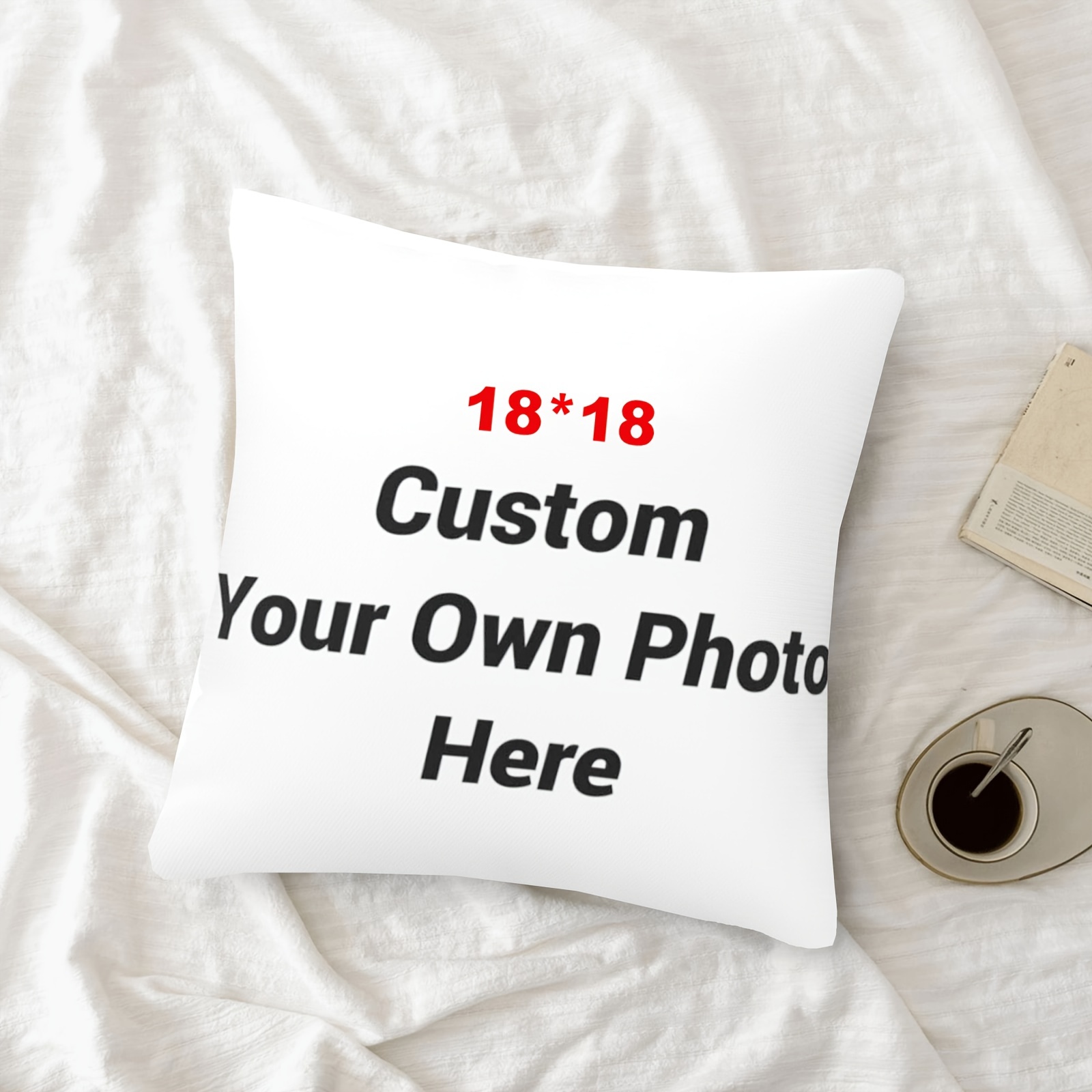 

1pc, Custom Photo 18x18 Inch Ultra Soft Short Plush Pillowcase, Personalized Mother Gift Pillow, Pet Photo Pillowcase, Love Photo Pillowcase, Wedding Souvenir Pillowcase, Without Pillow Core