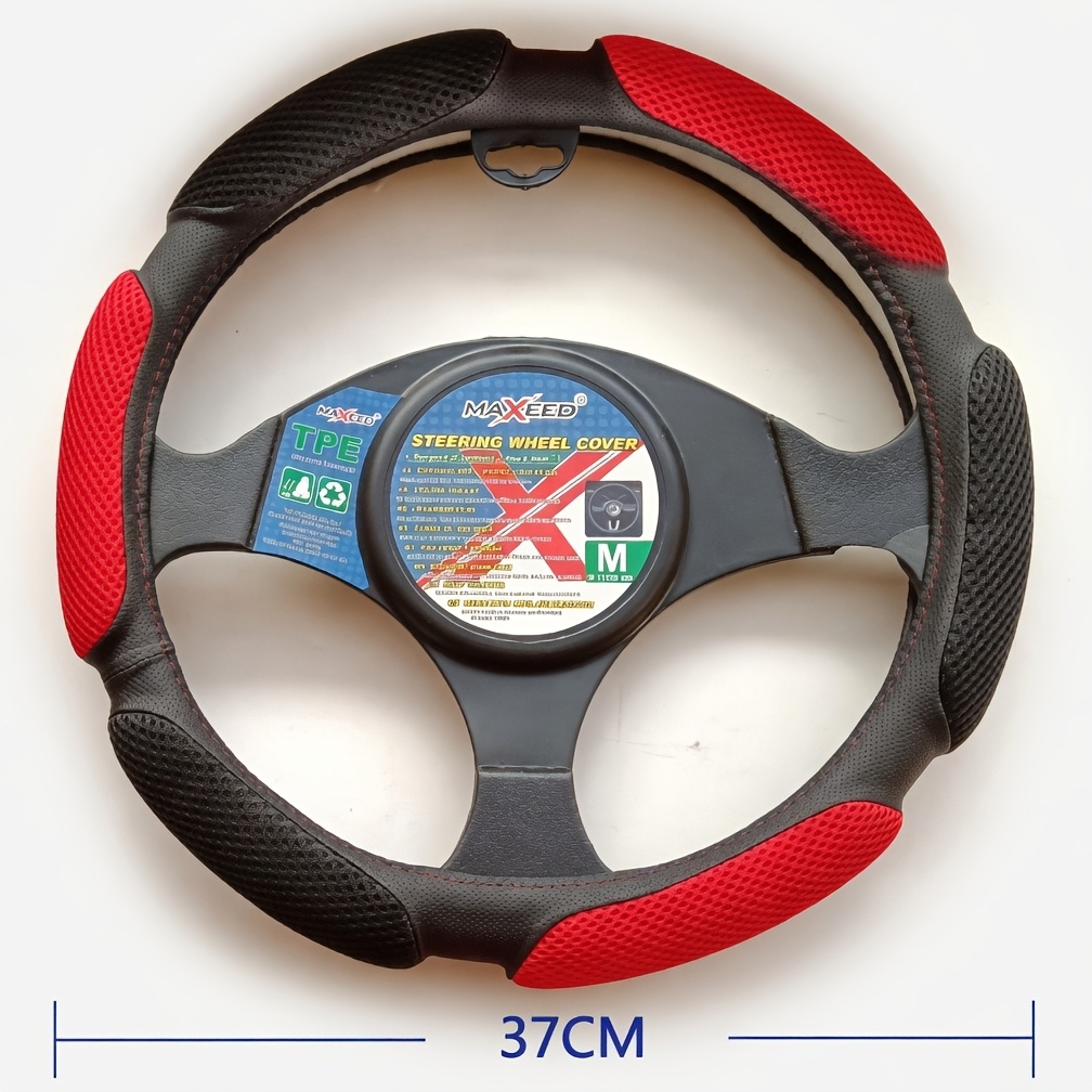 Auto Steering Wheel Cover Pad Cushion Slip-on Universal Fit 37cm Cooler Hands In Summer, Warmer Hands In Winter