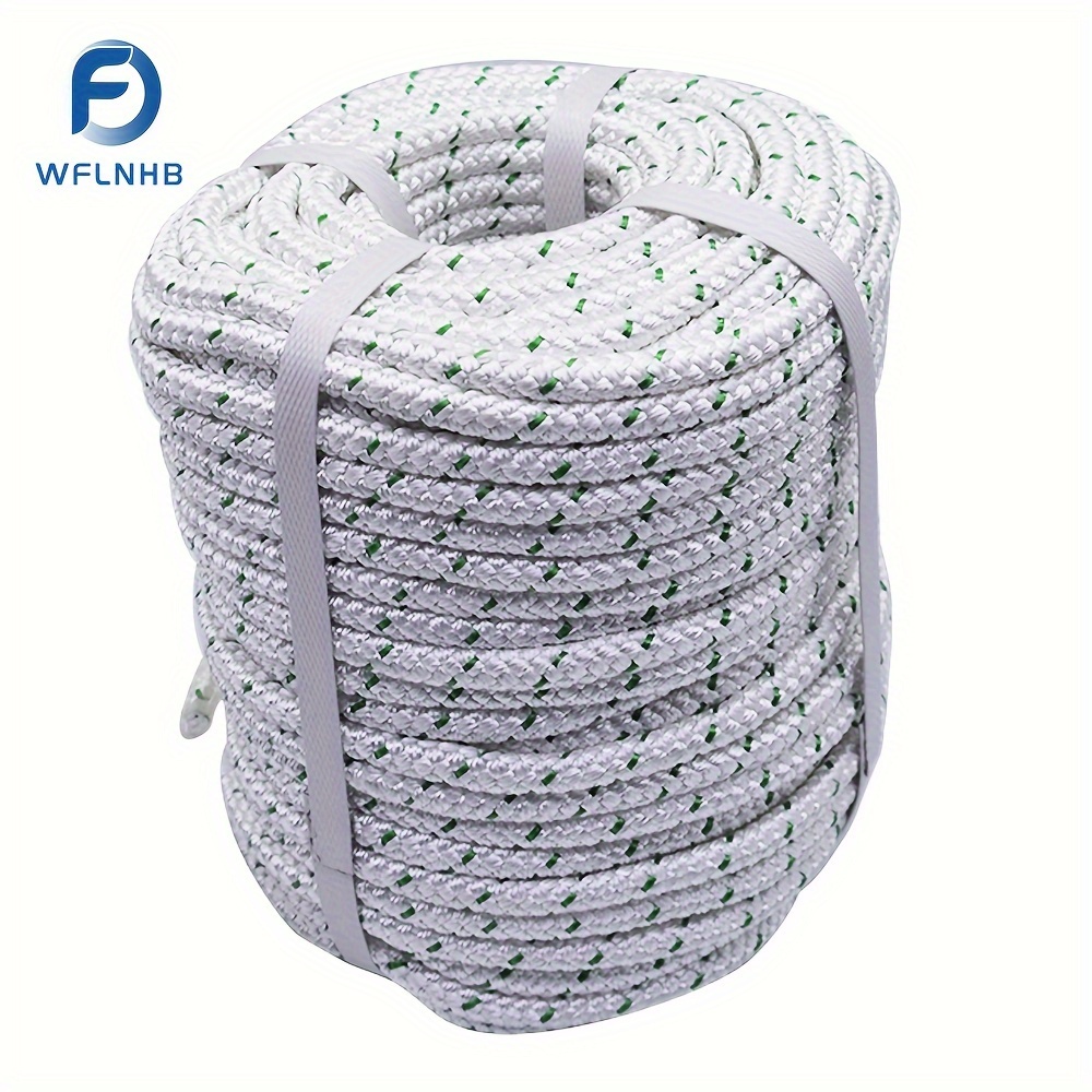 

Wflnhb 3/8 ×200ft Heavy Duty Braided Polyester Rigging Rope White, Without Battery