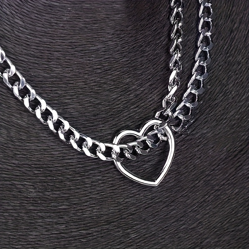 1pc High Quality Hypoallergenic Fashion Pendant Stainless Necklace, For Everyday Wear, Silvery Plated Stainless Steel Pendant Necklace For Women And - Minimalist Stainless Steel Clavicle Chain