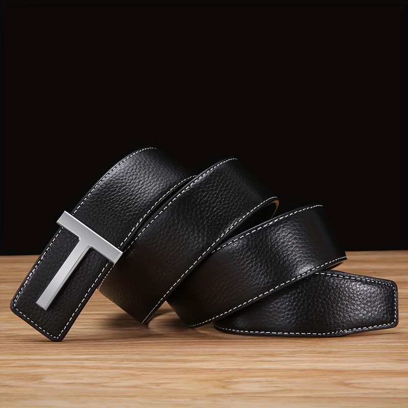 Double Sided Head Layer Leather Belt for Couples