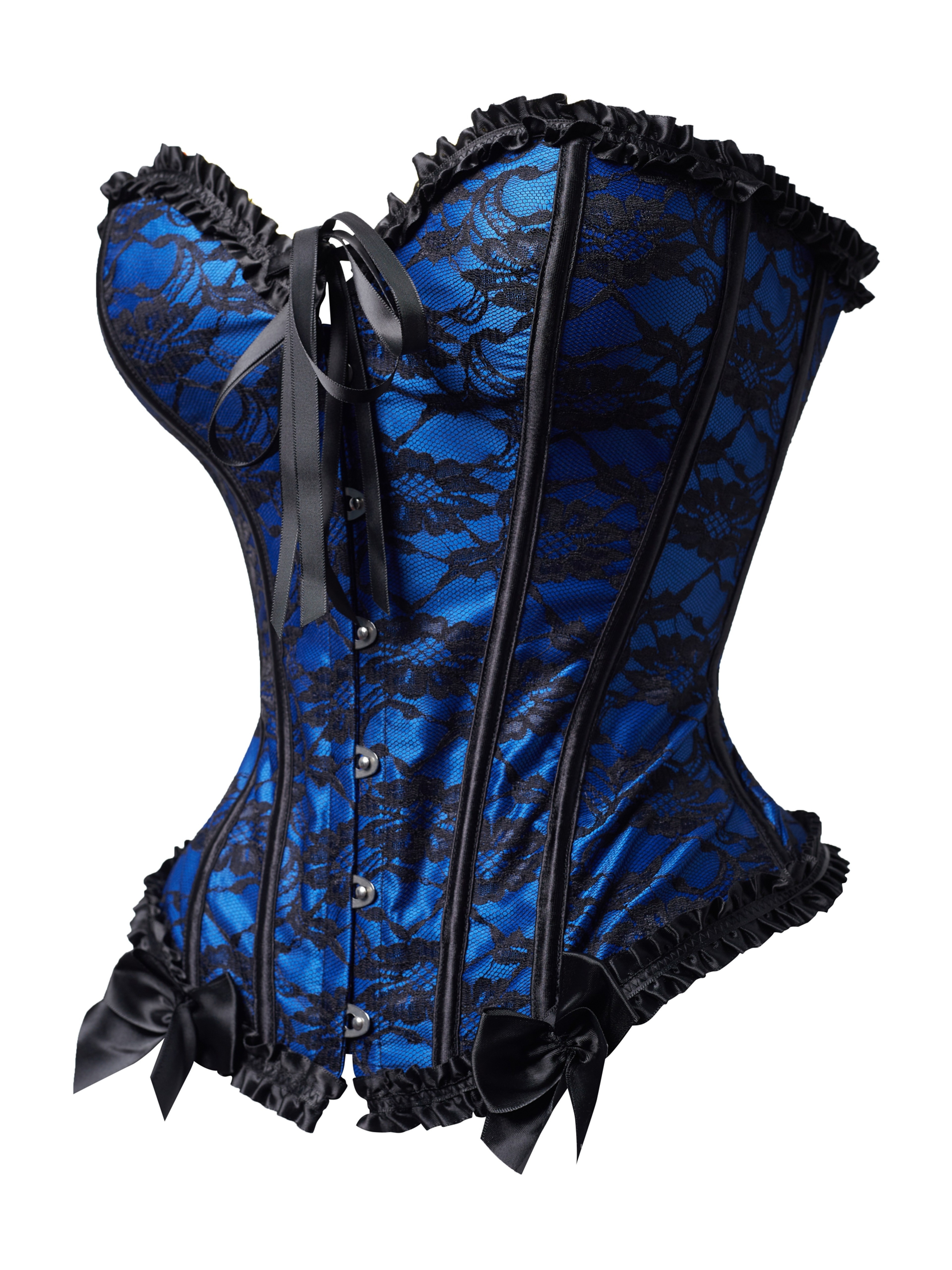 womens victorian corset black gothic bustier boned