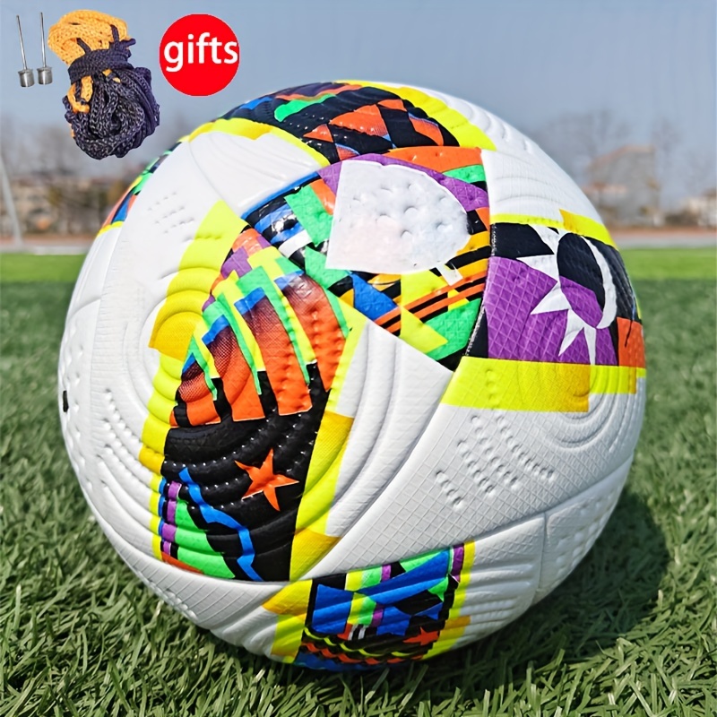 

Size 5 Pu Leather Soccer Ball, High Elasticity, Wear-resistant, Explosion-proof And Seamless Thermal Bonding Football, For Competition Training