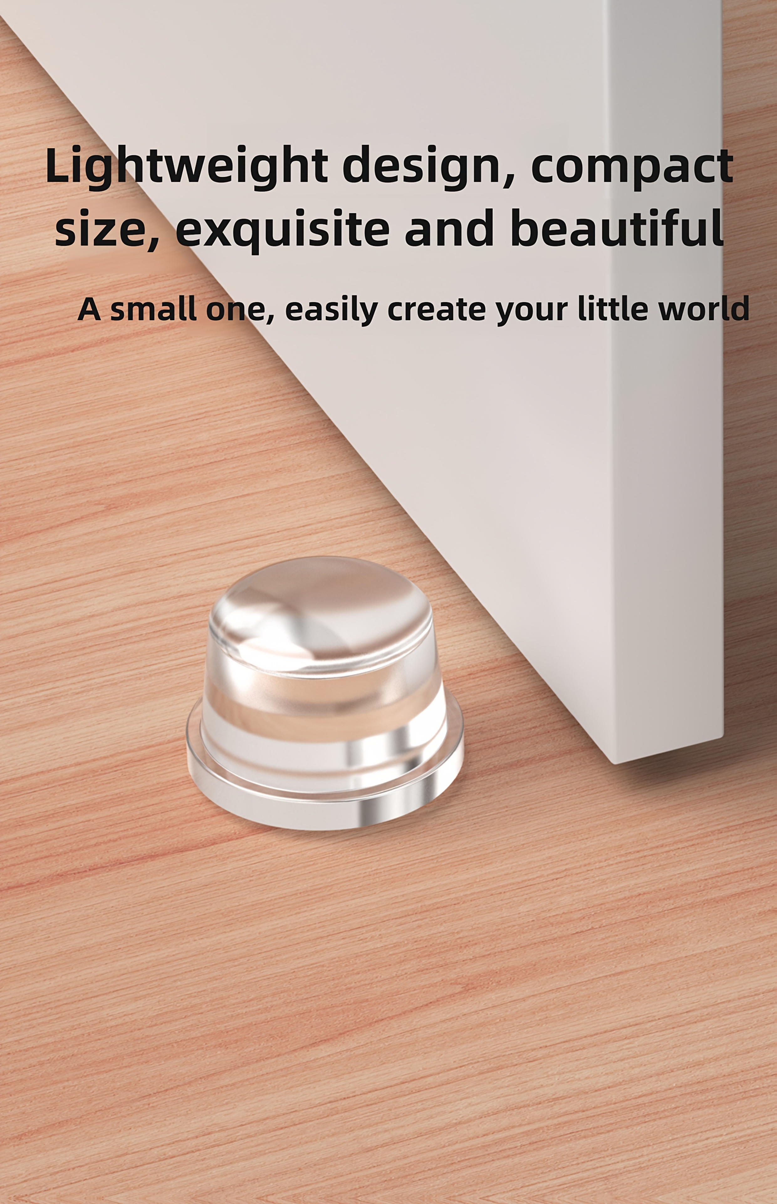 Силиконовый прозрачный дверной стопор ограничитель 40х25 мм