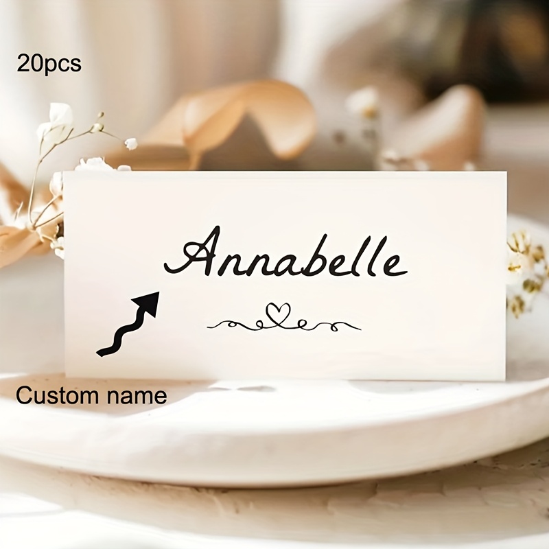 TEMU Elegant Wedding Cards Custom Folded Cards Folded Wedding Seating Names Minimalist Table Settings Events Dinner Tent Cards