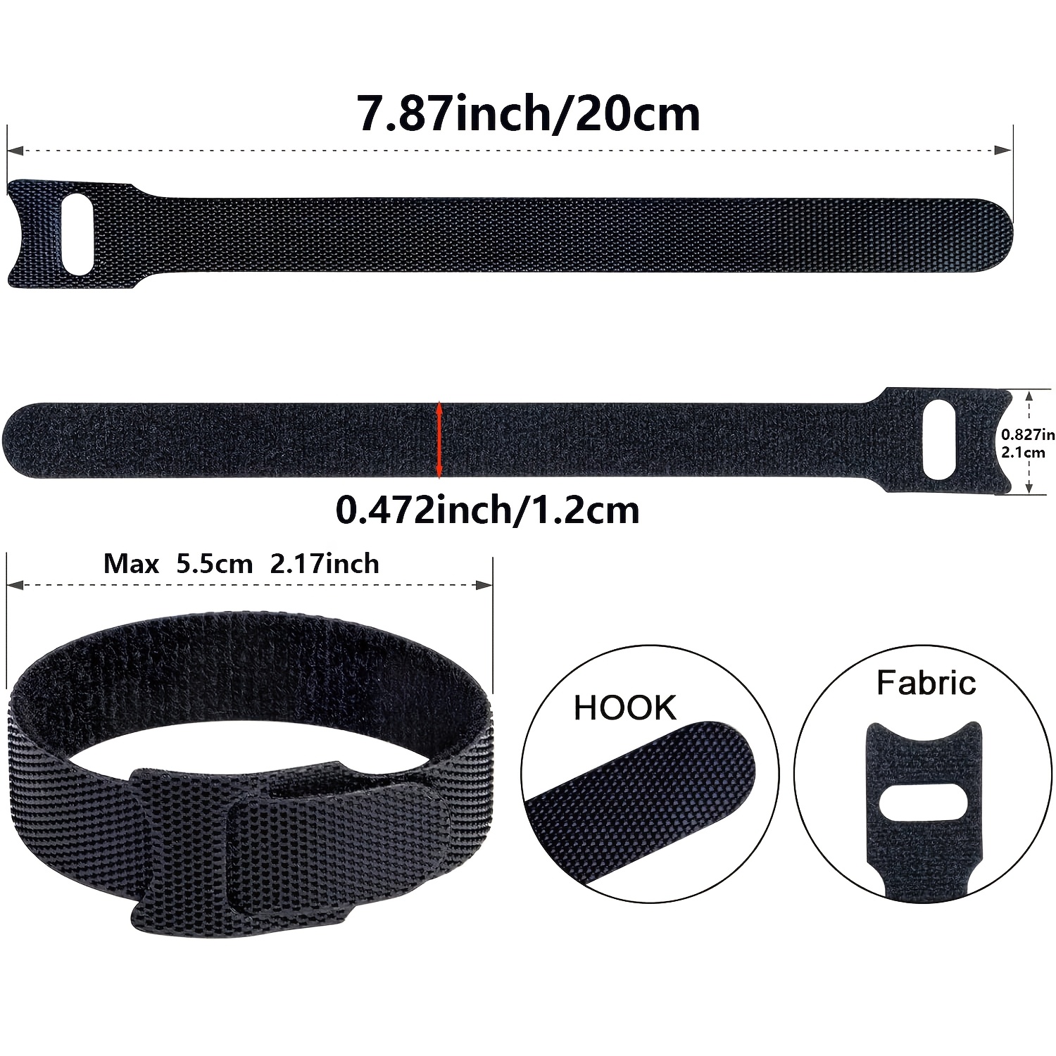 300pcs Reusable Cable Ties for Adjustable Cable Management