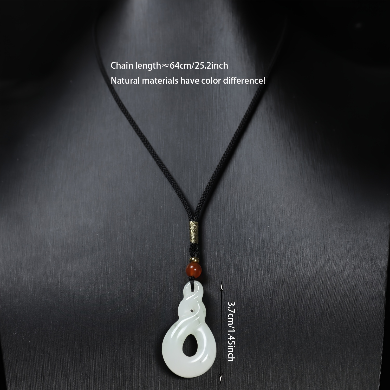 Natural Stone White Floral Pendant Necklace, Festive Gift