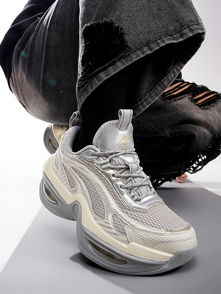 Men's Low-Top Sneakers - All-Season Breathable Fabric Upper & MD Sole with Absorption - All-Terrain Traction Sneakers Suitable for Casual,, Gym - Low-Top Lace-Up Shoes (No Bulk) - Year-Round Wear