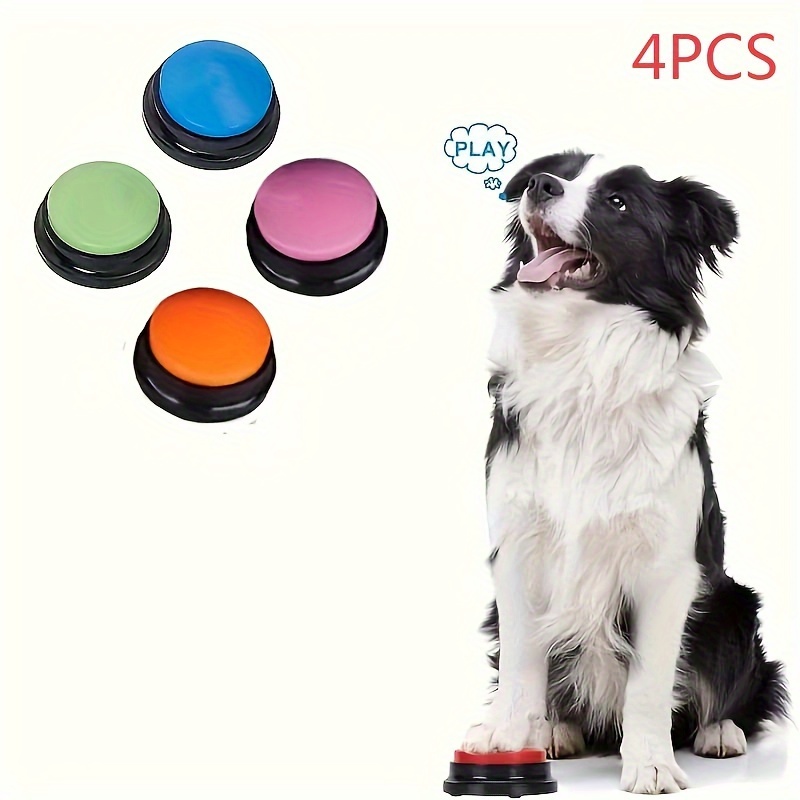 

4pcs/set Recordable Dog Training Buttons, Pet Communication Toy, Dog Talking Button, Dog Interactive Toy