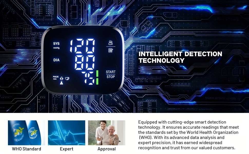blood pressure machine for adults portable wrist   with led backlit   user memory 240 readings   operation adjustable cuff for fits 4 9 8 5 battery operated battery not included Product details 2