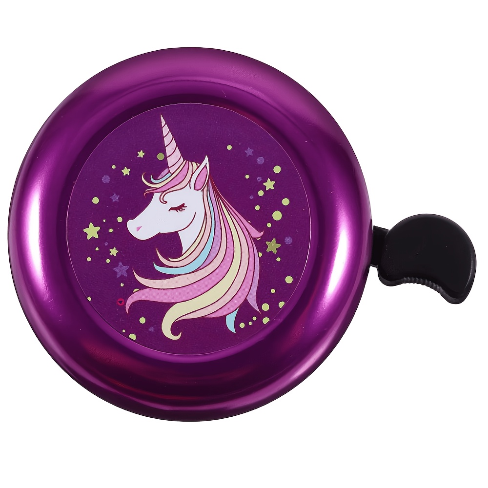 1pc Cartoon Unicorn Bike Bell Cycling Accessory Loud Cute Bell