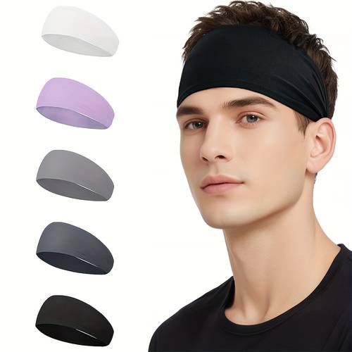 a must have for sports 1pc sports headband unisex elastic sweat absorbing suitable for running cycling basketball yoga and more