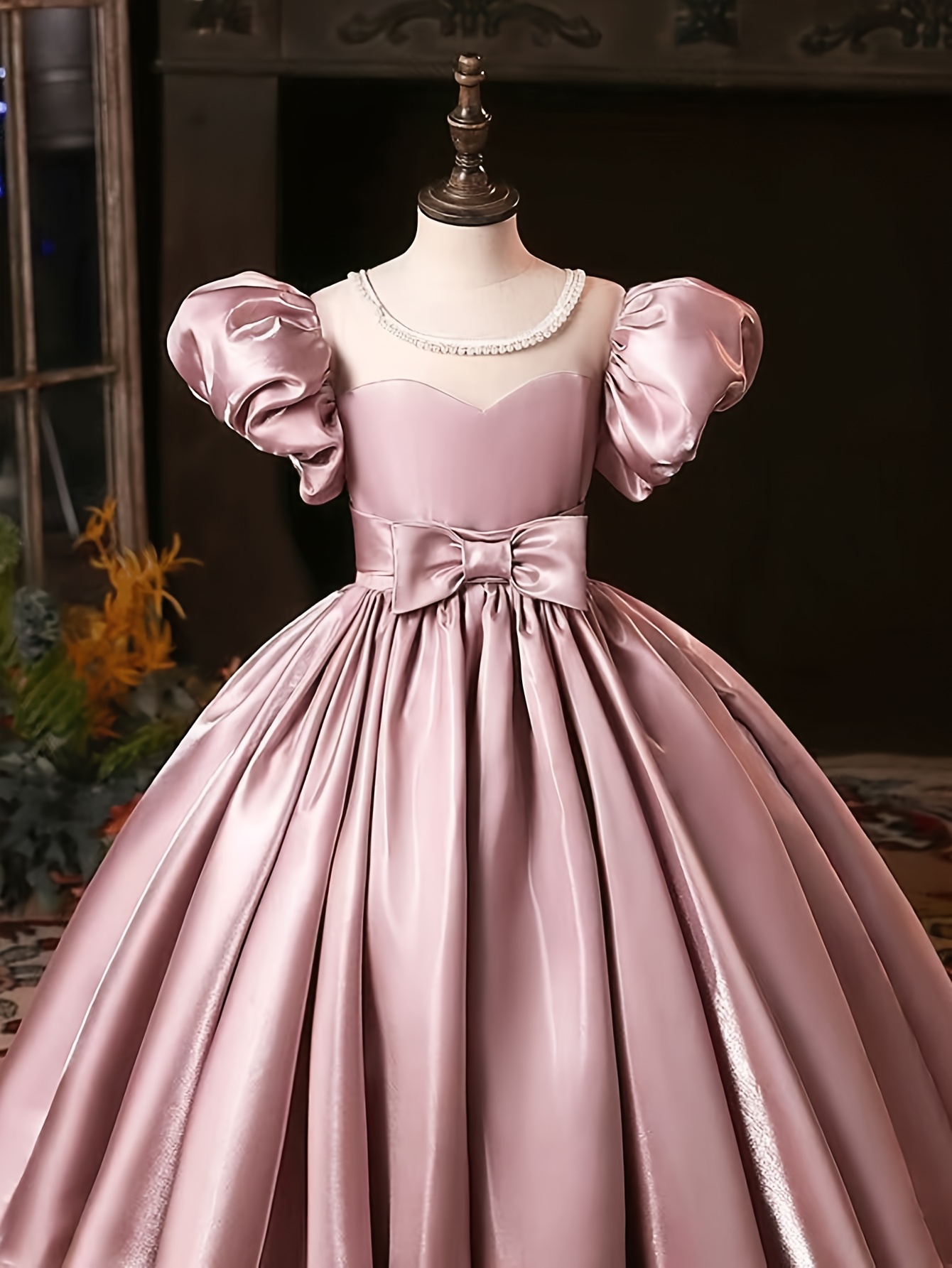 strapless open back dress Square Neck Puff Sleeve Cool Princess Dress  Belchic