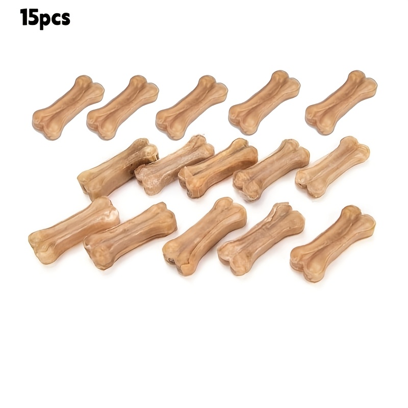 E-shop 15 Haustierspielzeuge - Kauspielzeuge für gesunde Zähne - Ungiftiges Polyethylen-Material, Haustier-Zahnstocher - Sicher und ungiftig -