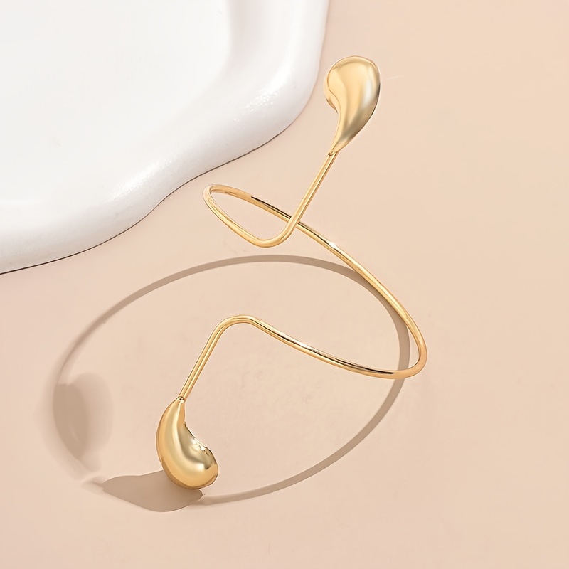 Women's Exaggerated Geometric Open Water Droplet Bracelet