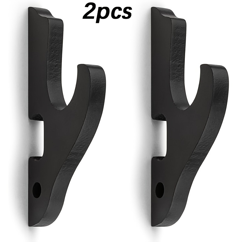 

Black Wooden Wall Mounted Sword Rack, Adjustable Separate Layered Hook For Martial Arts Weapon Display, 1-pack