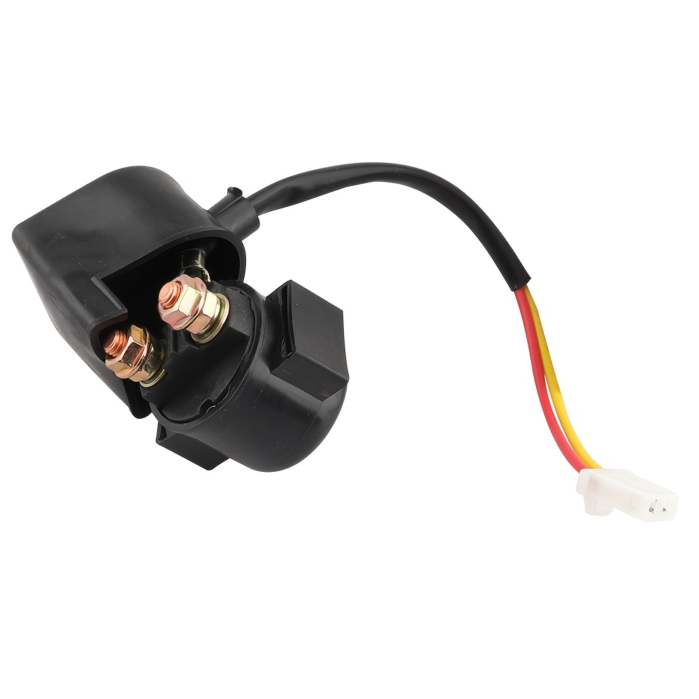 TEMU 2pin Motorcycle Solenoid Starter Relay With Cover For Gy6 50cc 70cc 90cc 110cc 125cc 150cc 200cc 250cc Atv Go Kart Scooter Moped