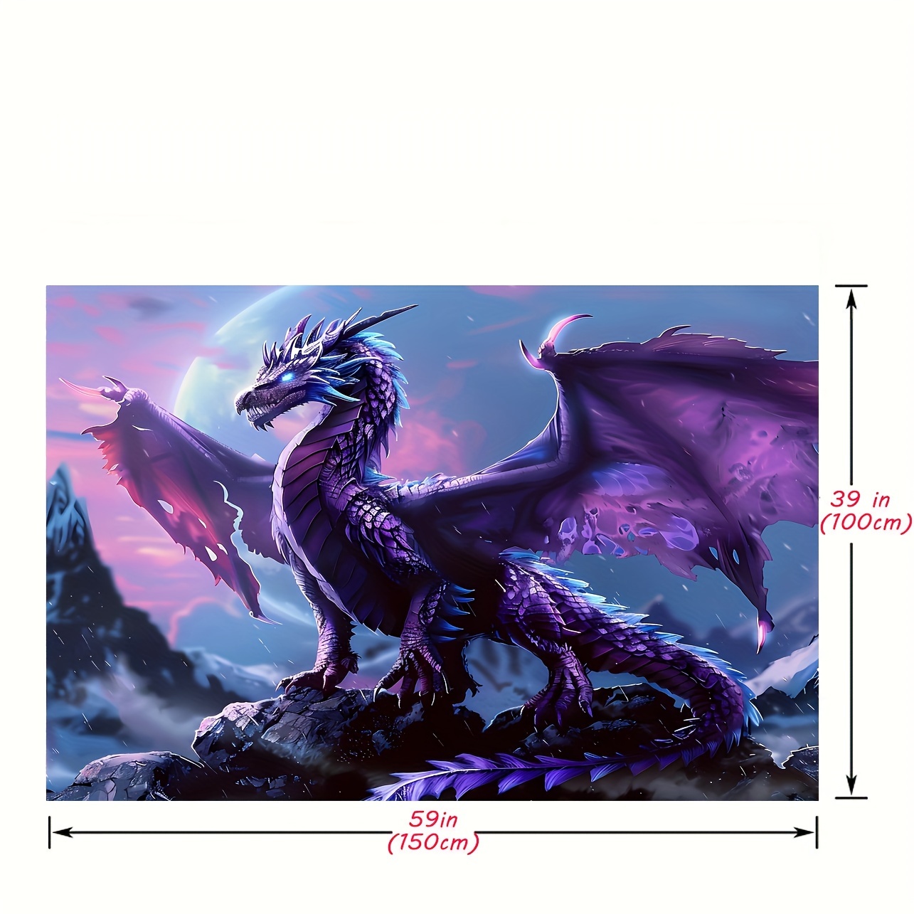 Purple Dragon Purple Aesthetic Tapestry Wall Tapestry Wall Art