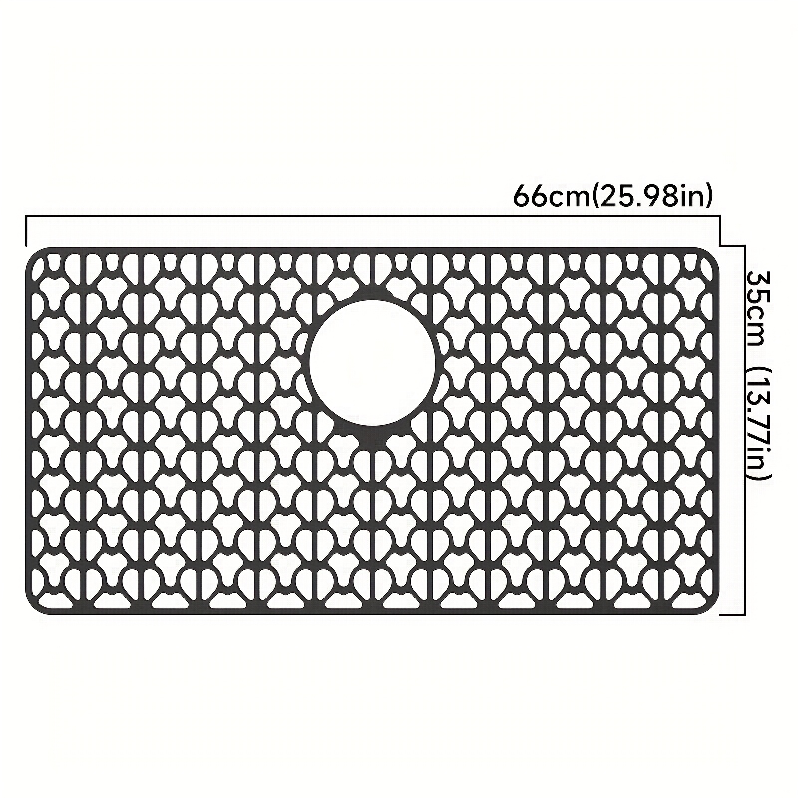 66x35cm silicone sink mat non slip heat insulation with drain holes textured grip durable countertop protector pad for kitchen sinks dishwashing cleaning sink accessory modern kitchenware kitchen sink accessories