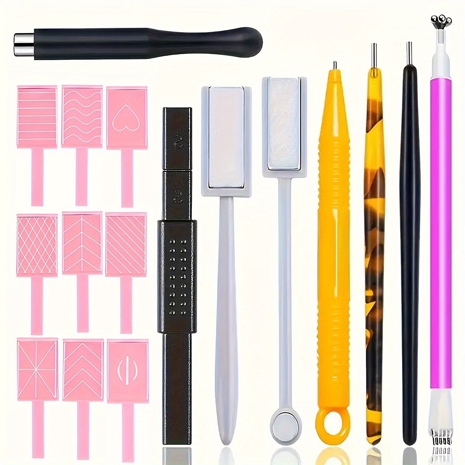 

17pcs Cat Eye Nail Art Kit: Magnetic Gel Polish Tools & Accessories - Formaldehyde-free, Hands, Feet & Nails