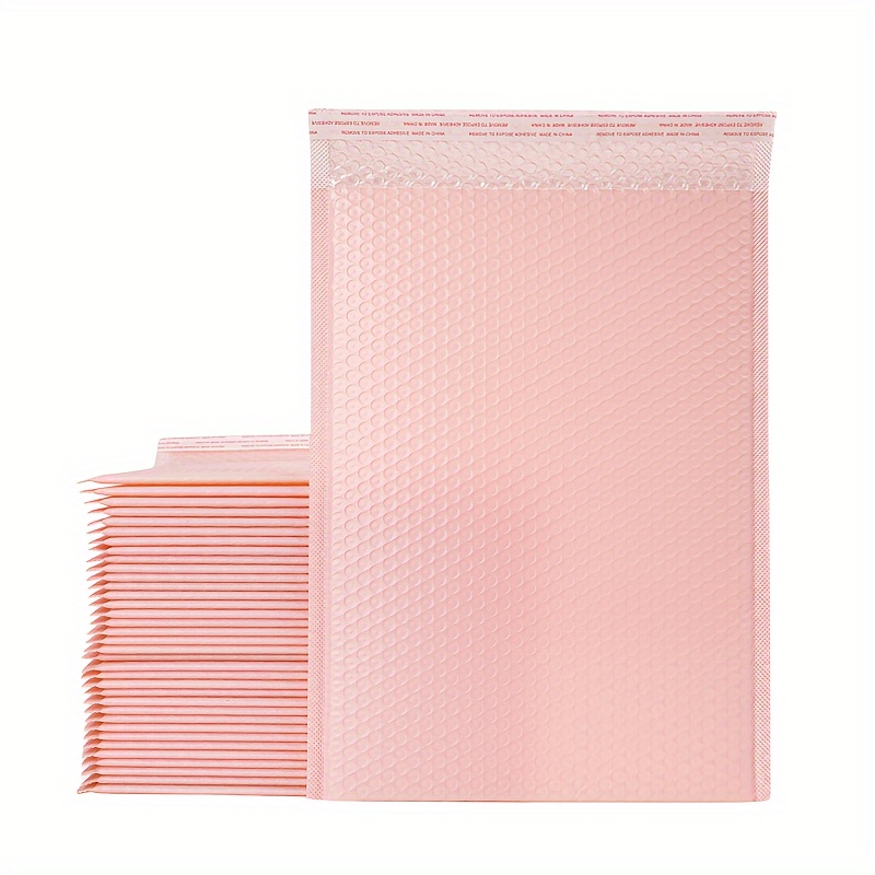 

30pcs Polyethylene Bubble Mailers, Pink Padded Envelopes, Shipping Bags For Jewelry, Cosmetics, Books, And Apparel, Shock-resistant Mailing Pouches With Self-seal Closure