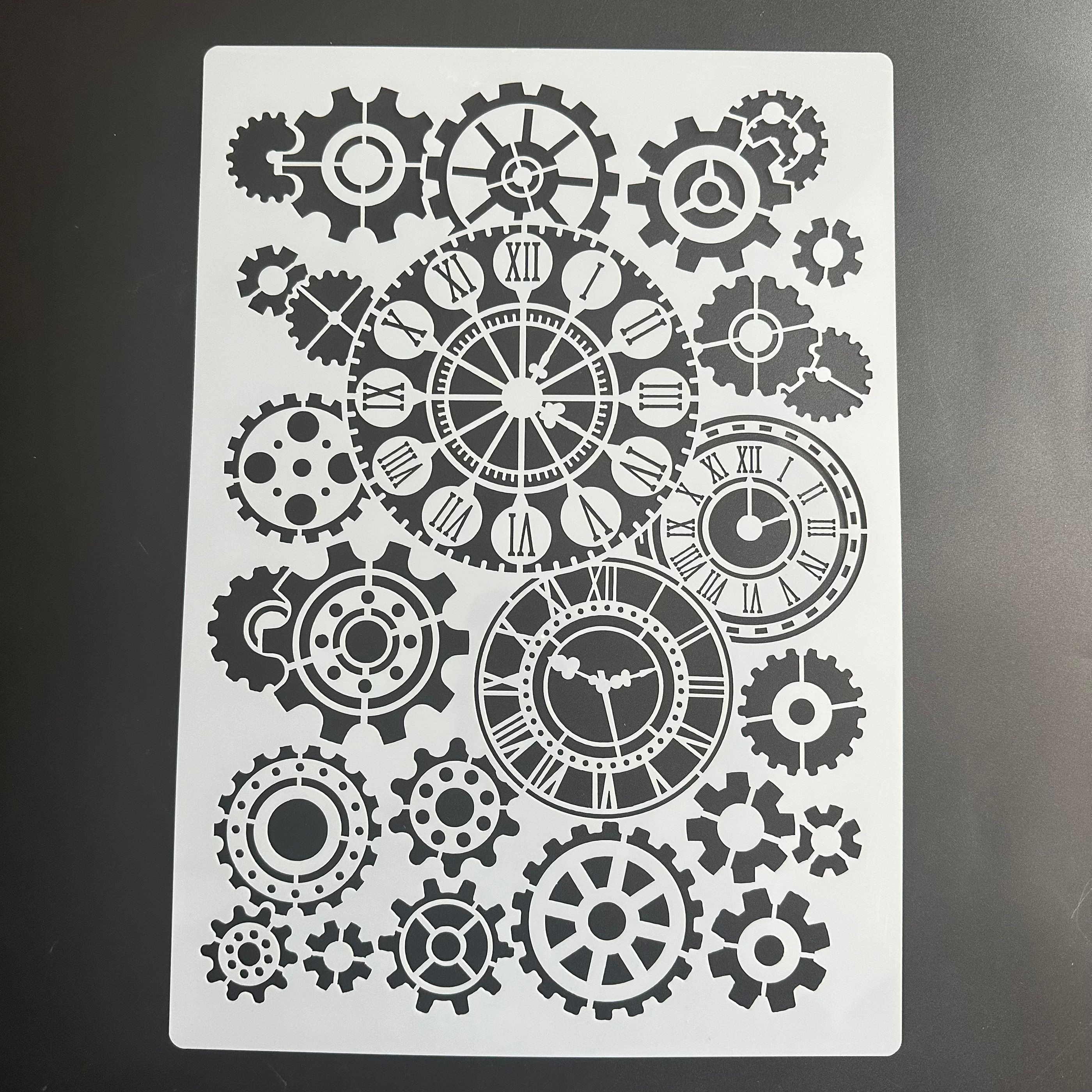 A Template For Clock Flower Wall Painting In A4 Size, Suitable For Stamps, Scrapbooking, , And Label Crafting