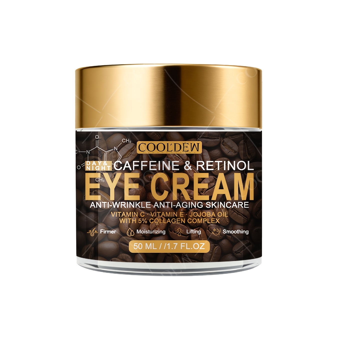 Image of Retinol Eye Cream, 1.7fl.oz - Contains Collagen, Vitamin E, And Jojoba Oil. Hydrates And Cares For The Skin Around , Moisturizes The Skin, And The Of Wrinkles