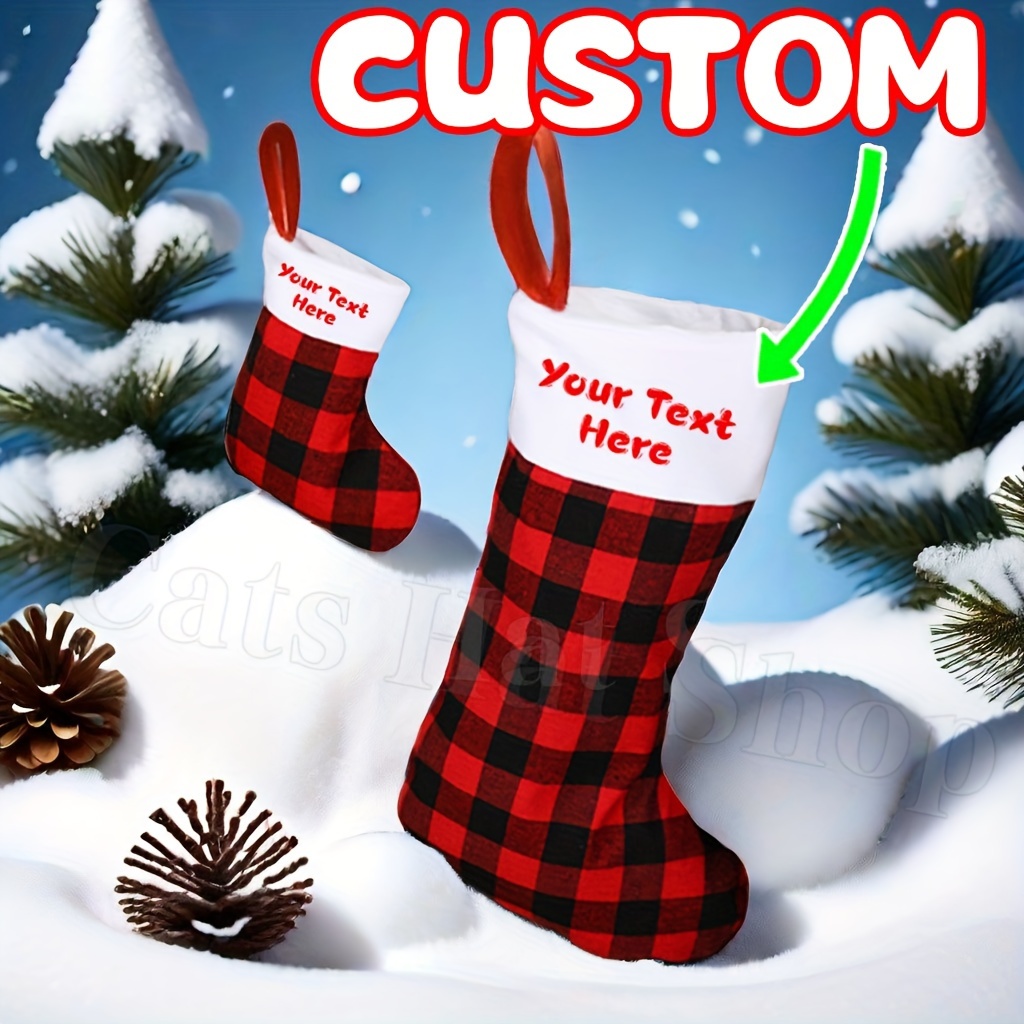 

Personalized Christmas Stockings: & Small, , Customizable - For Decorating