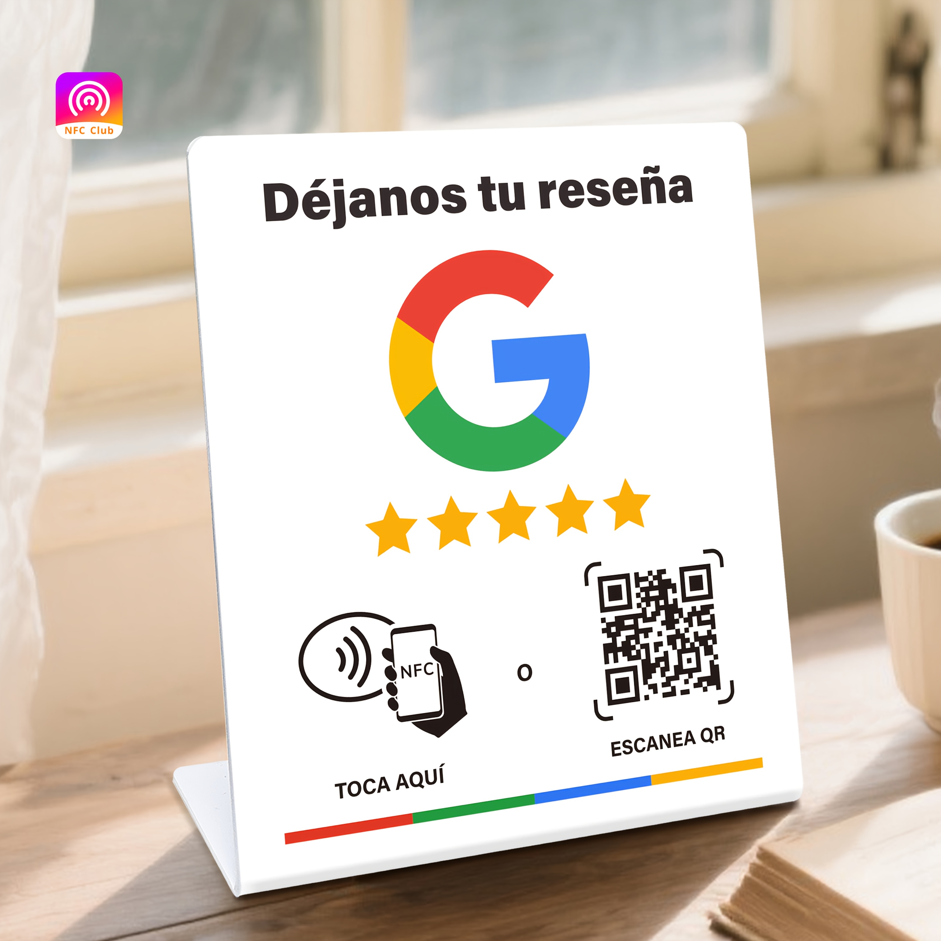 Présentoir d'intégration des réseaux sociaux d'entreprise - NFC TAP & Code QR, Configuration facile et gestion des liens de commentaires, Matériau PVC durable, Parfaitement compatible avec Google Reviews et l'intégration des réseaux sociaux, Présentoir de visualisation des réseaux sociaux – Image 13
