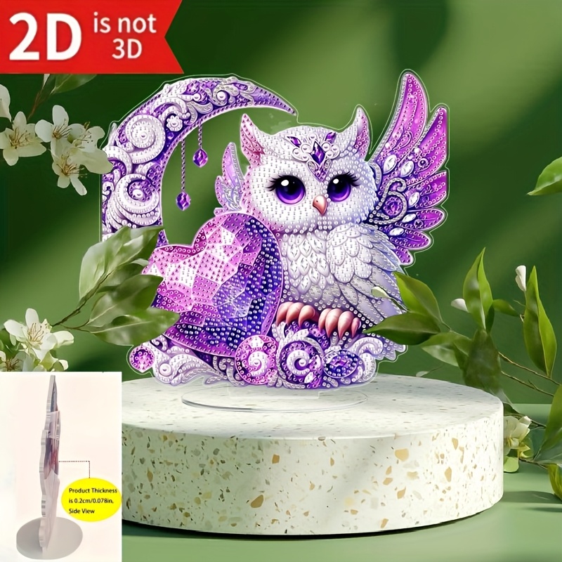 2d/flat Single-sided Point-drill Diy Diamond Painting Kit, Hand-made Point-drill, Irregular Acrylic Decoration Decoration Suitable For Craft Lovers