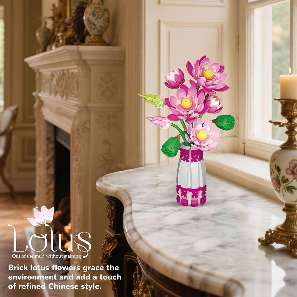 Lotus Building Blocks Set for Home Decor