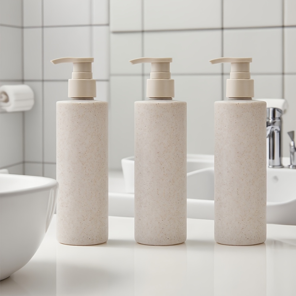 E-shop 1 Set/3 Stück 250ml (8,45oz) Shampoo, Duschgel & Conditioner Quetschflaschen mit Spender - Nachfüllbare Reisebehälter für Handseife Haarpflege