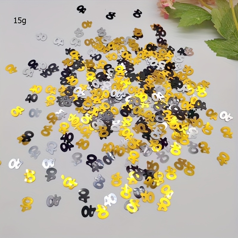Image of 15g Of Colorful Sequins For Party Decoration, Perfect For A 40th Birthday Celebration Or