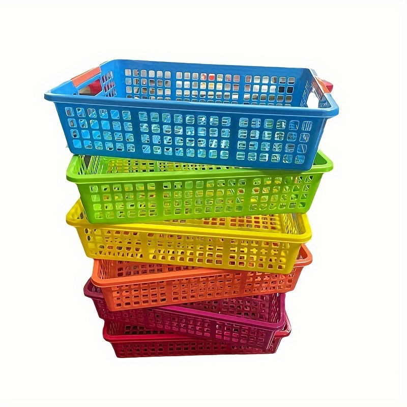 

6pcs Of Desktop Storage Baskets For Organizing Miscellaneous Items, Files, Magazines, Snacks, Pp Rectangular Storage Baskets, Desktop Storage Baskets, Storage Boxes