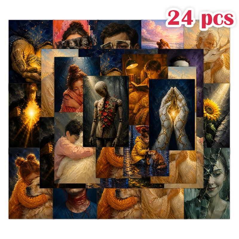 TEMU 24pcs Metaphorical Associative Relax Cards Release And Rewire Metaphorical Coaching And Counseling Tool For , Gift, Gentle Access Visual Cards