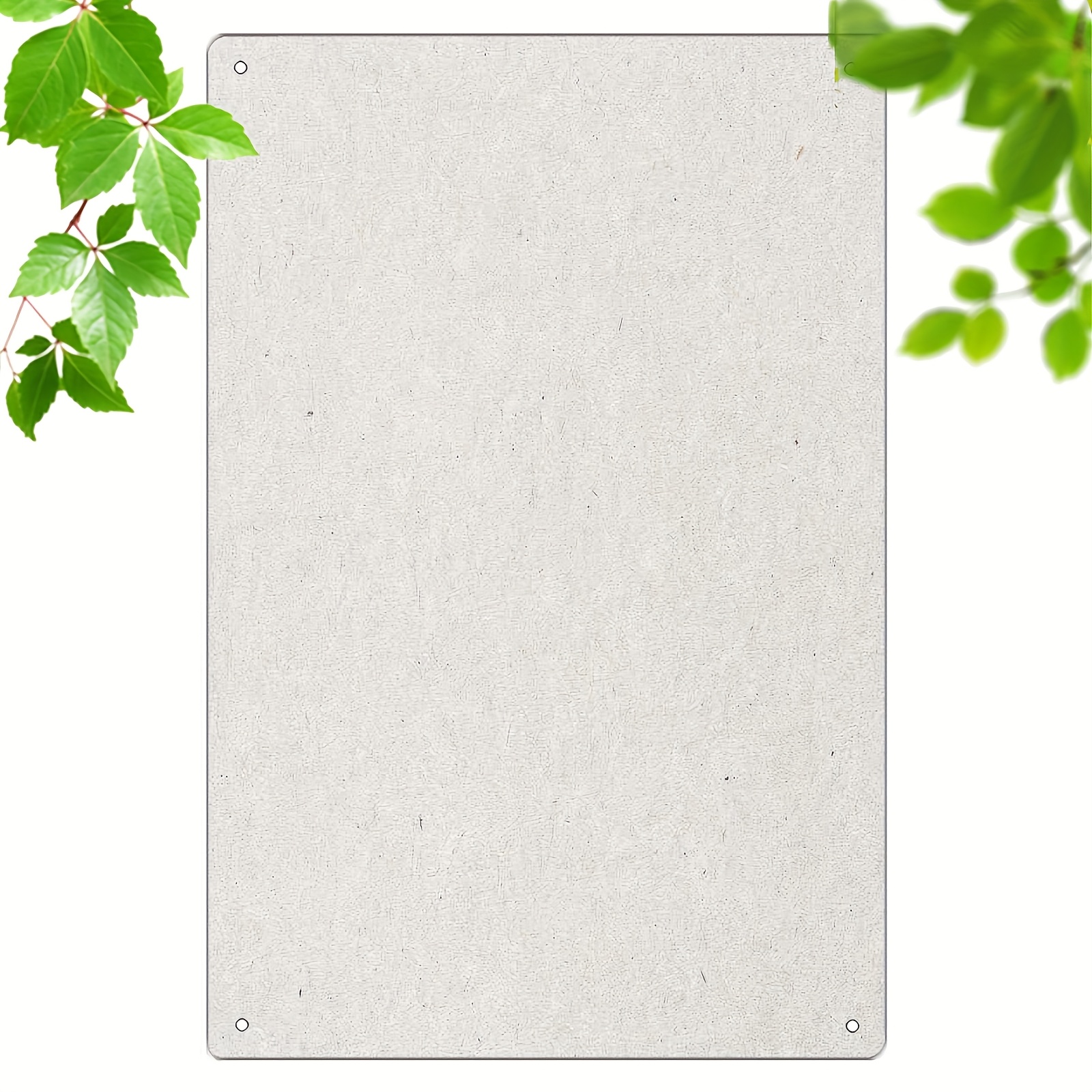 

Feuille de Métal Vierge 8x12 Pouces - Œuvre d'Art en Fer avec Fond Texturé & Blanc, Trous Pré-percés pour un Montage Facile, 2D, pour la Décoration de Chambre