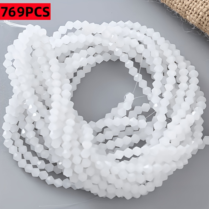 TEMU 10 Mazzetti da 769 Pezzi di Perline di Vetro Lucide a Stella Appuntita da 4mm Giada , Forniture per Creazione di Gioielli Fai da Te, Perline e