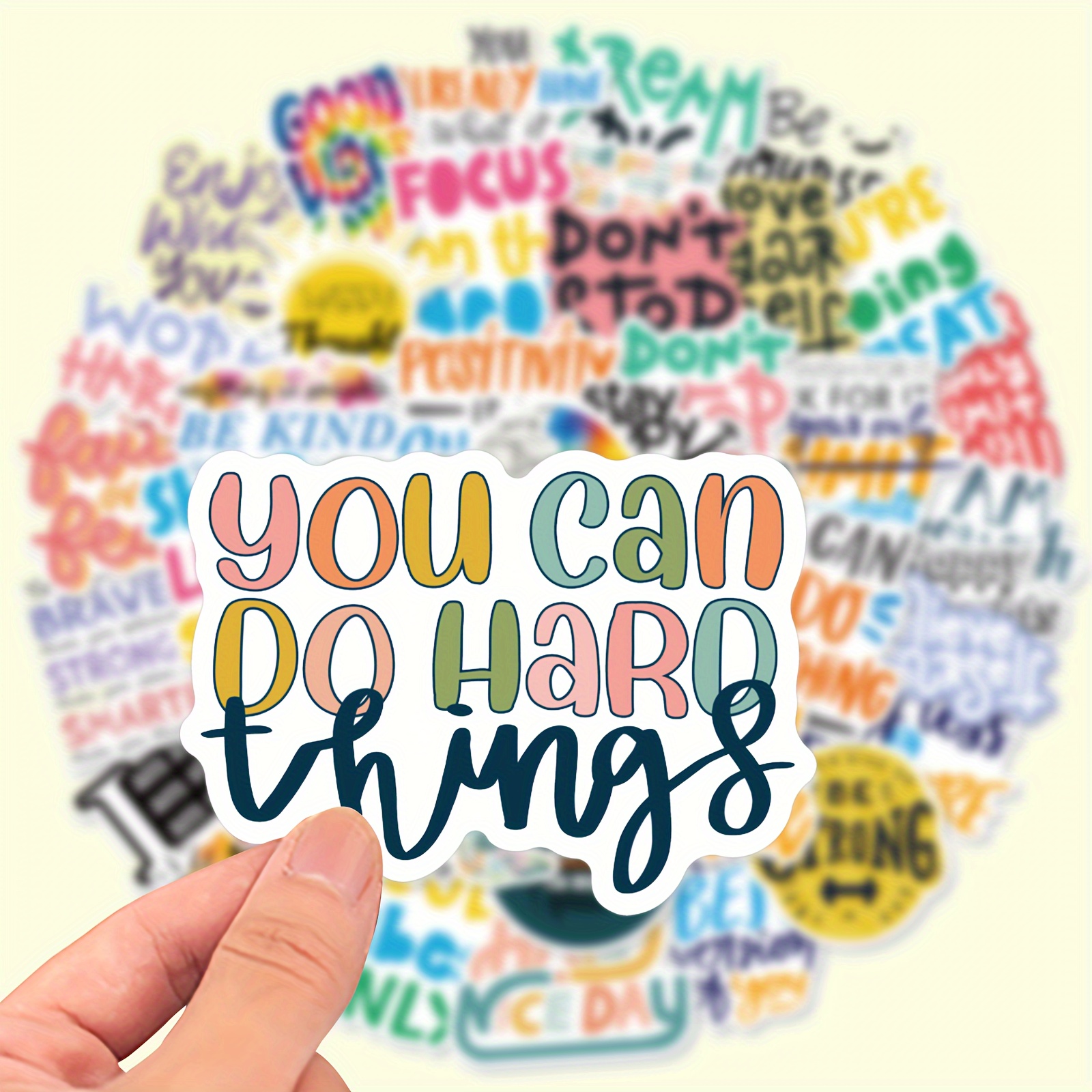 

50pcs Inspirational - Decals For Laptops, Water Bottles, Helmets & - For & Art Enthusiasts