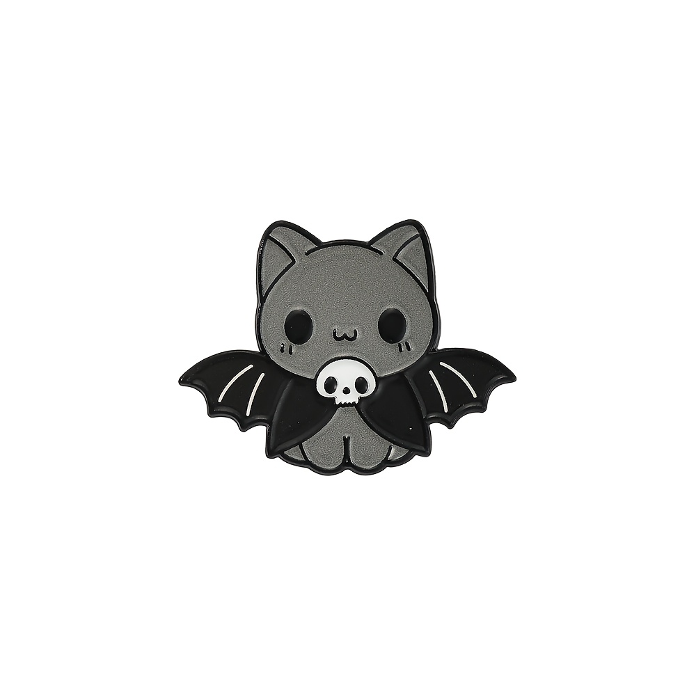 TEMU Smaltata Gatto Pipistrello Halloween Moda Decorativa Distintivo Ornamenti Bottoneria Borse Distintivi Regali, Regalo di Natale
