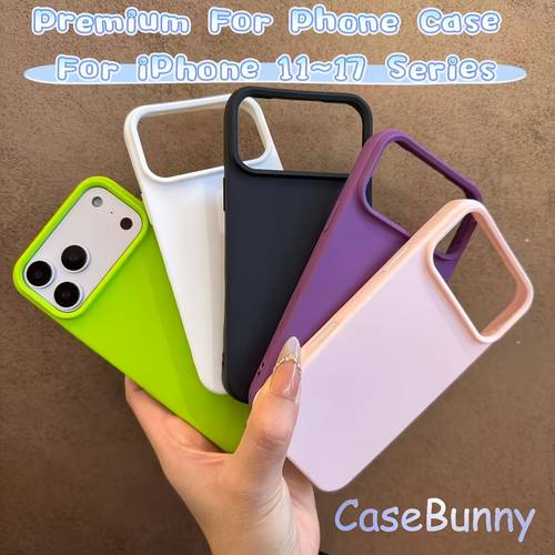phone case original new minimalist solid color matte large hole phone case compatible with iphone 17 11 12 13 17 pro universal for 13 14 and 12 12 pro models matte high end luxury phone case